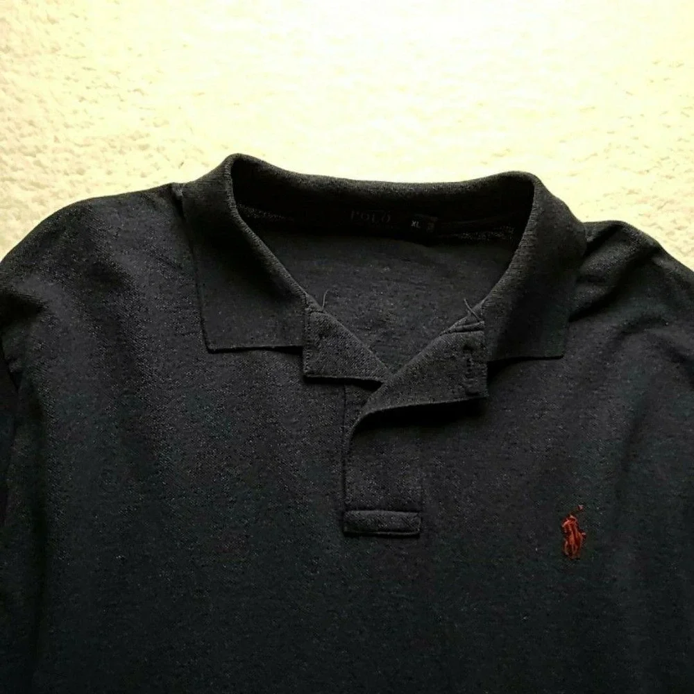 Polo Ralph Lauren Polo Shirt Mens XL Blue Short Sleeve Cotton Knit Logo Top